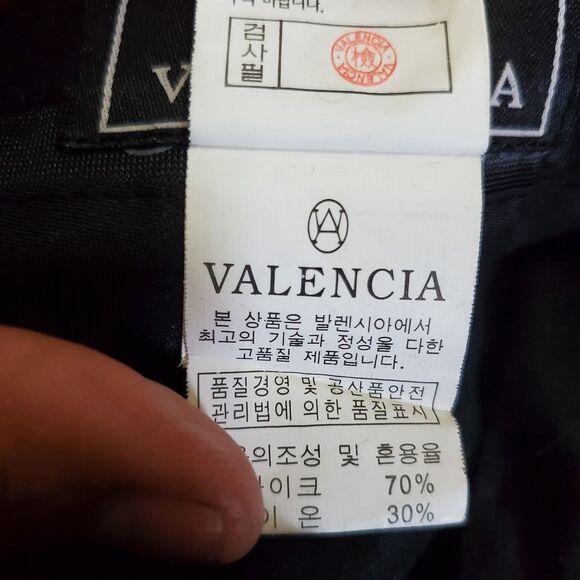 Valencia Charcoal/Black Pleated Pants Size 32 - Picture 6 of 6